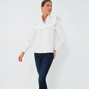 Tuckernuck white Winnie long sleeve blouse